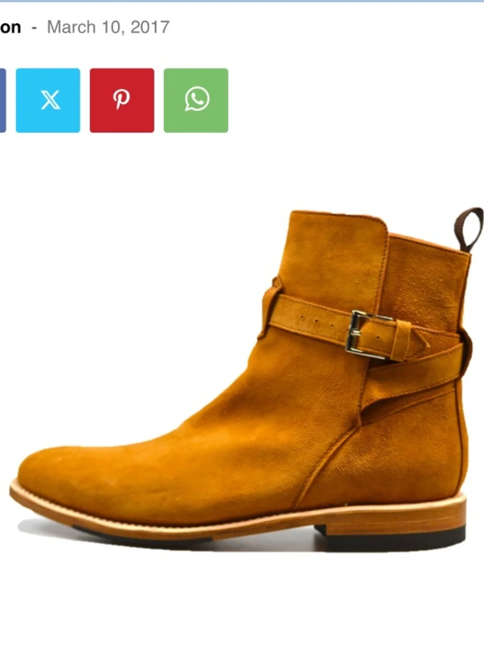 SUTRO Handmade Boots YSL Suede Buckle Chelsea Boot in Tan Sz 9.5